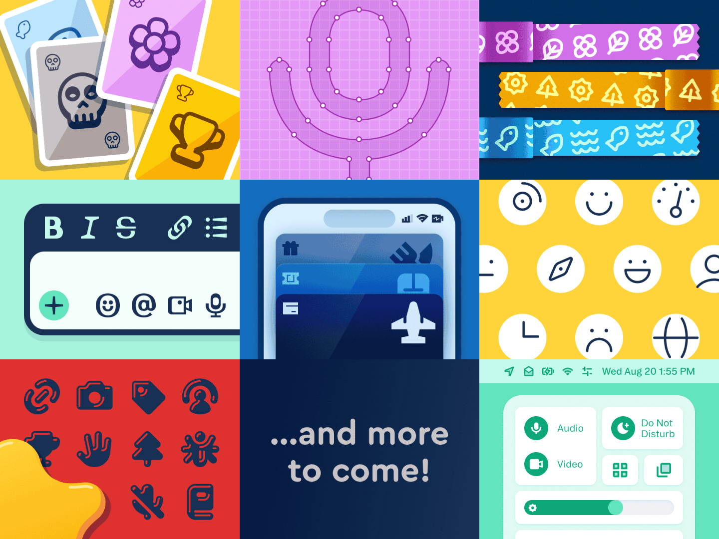 Various mockups of our new Pro+ Icon Packs in use. And more to come!