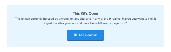 A screenshot of a notice that a Font Awesome Kit is open and can be used anywhere.
